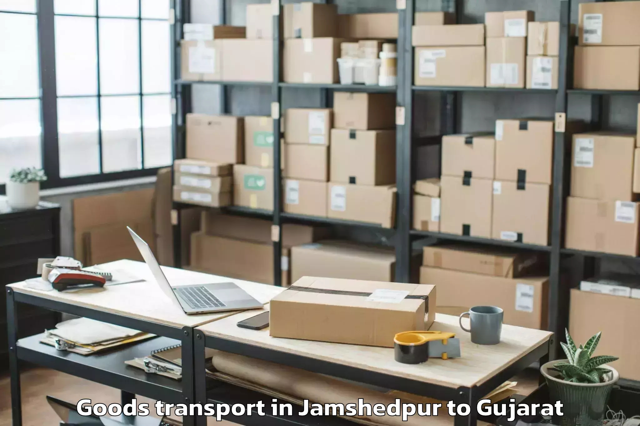 Book Jamshedpur to Lakulish Yoga University Ahmed Goods Transport